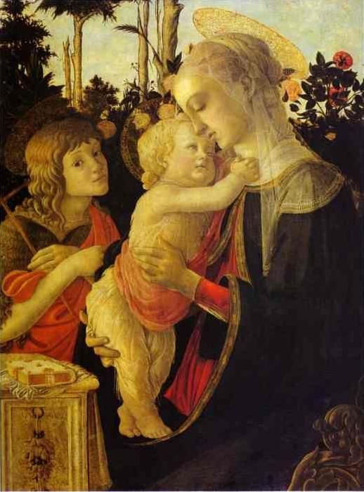 Sandro Botticelli The Virgin and Child The Virgin and Child The Virgin and Child with John the Baptist oil painting picture